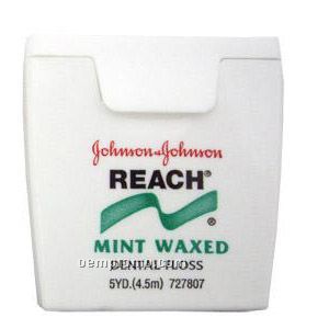 Johnson & Johnson Reach Mint Waxed Dental Floss - Imprinted