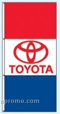 Stock Single Face Dealer Rotator Drape Flags - Toyota