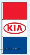 Stock Single Face Dealer Rotator Drape Flags - Kia