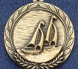 2.5" Stock Cast Medallion (Boat Sailing)