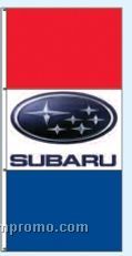 Stock Single Face Dealer Rotator Drape Flags - Subaru