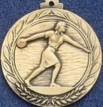 2.5" Stock Cast Medallion (Bowling/ Female)