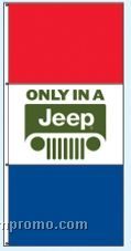 Stock Single Face Dealer Rotator Drape Flags - Only In A Jeep