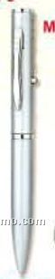 LED Torch Light W/ Projector Logo (Pen W/ Thin Clip)
