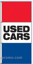 Single Face Stock Message Rotator Drape Flags - Used Cars