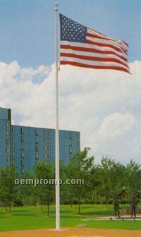 25' Architectural Series / Deluxe Internal Halyard Flagpoles (Satin Finish)