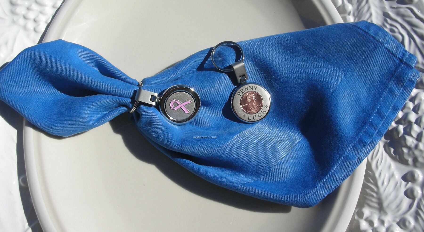Napkin Ring W/ Pink Ribbon