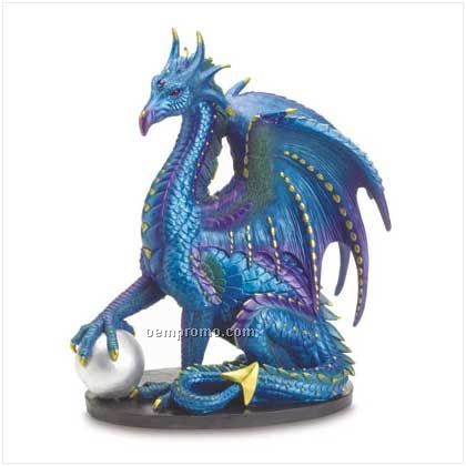 Large Blue Dragon Statue