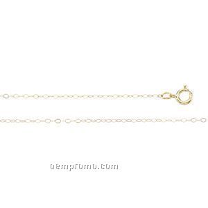 Ladies' 7" 14ky 1mm Lasered Titan Gold Rope Chain Bracelet