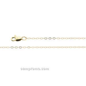 Ladies' 7" 14ky 1-1/2mm Lasered Titan Gold Cable Chain Bracelet