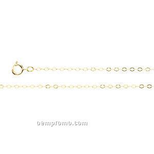 Ladies' 7" 14ky 1-1/2mm Lasered Titan Gold Cable Chain Bracelet