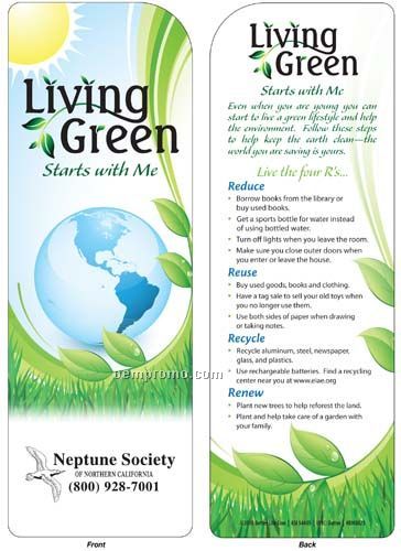 Bookmark - Living Green Starts W/Me