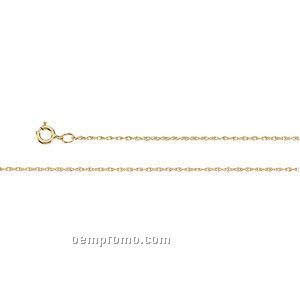 Ladies' 7" 14ky 3/4mm Lasered Titan Gold Rope Chain Bracelet