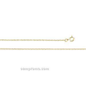 Ladies' 7" 14ky 1mm Lasered Titan Gold Rope Chain Bracelet