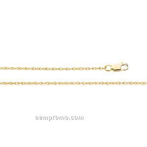 Ladies' 7" 14ky 1-1/4mm Lasered Titan Gold Rope Chain Bracelet