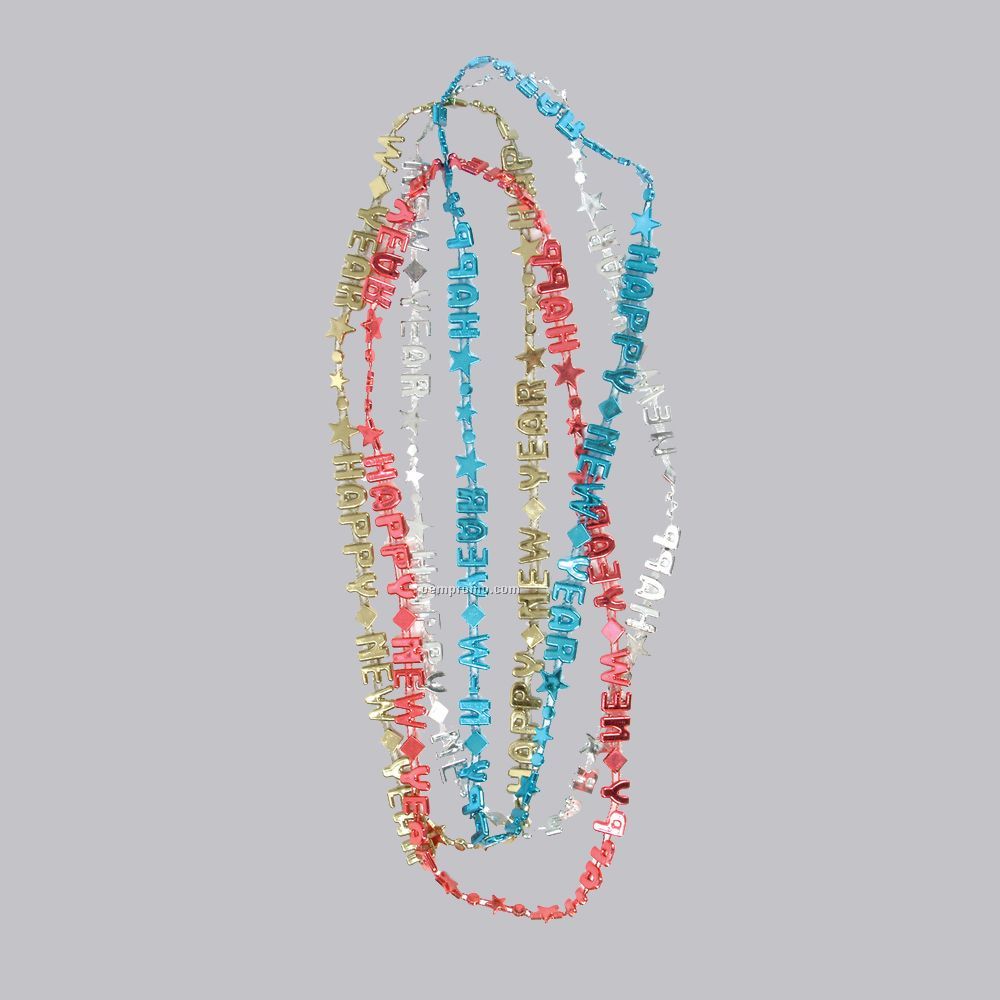 New Year Beads Necklace 36"