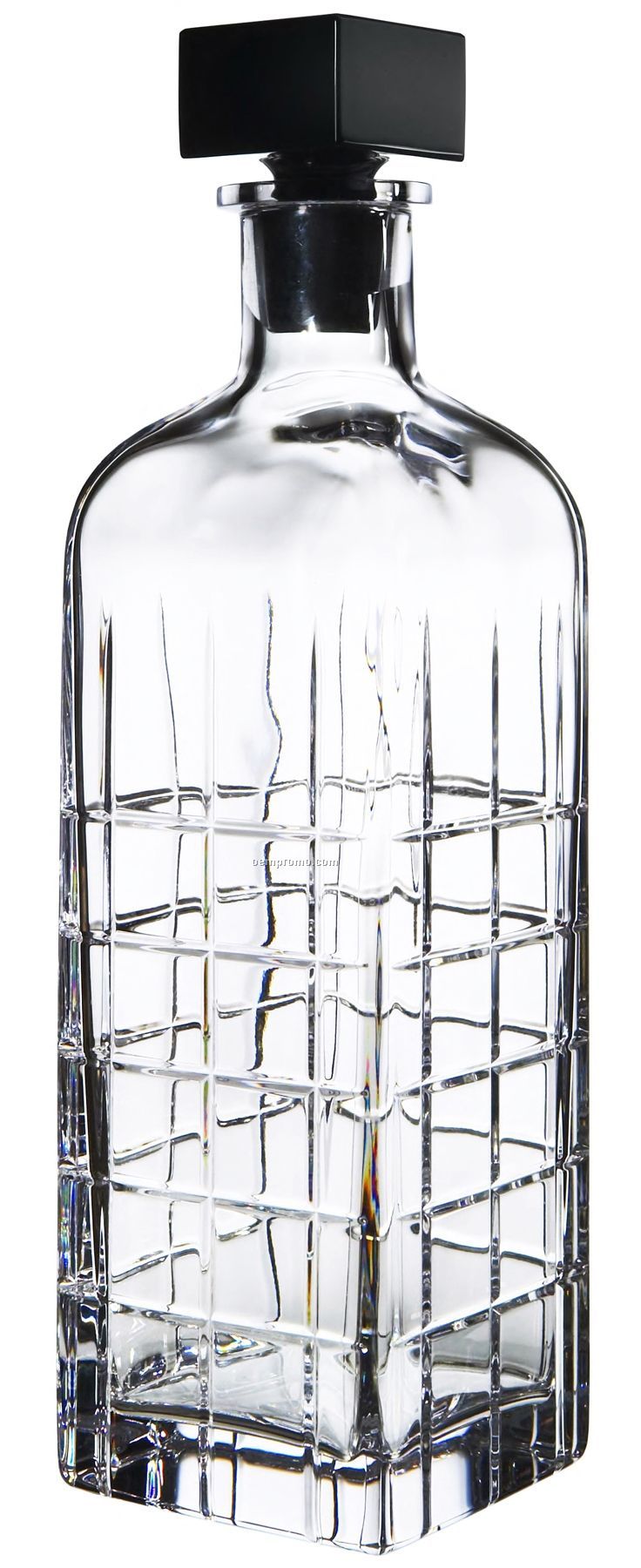 Street Crystal Decanter W/ Manhattan Street Grid