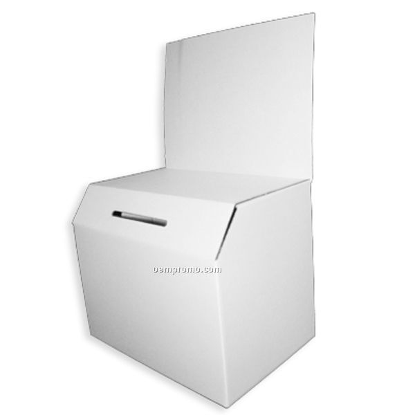 Ballot Box 9''w X 7 1/2''h X 6'ld W/9''w X 7''h Non-removable Header