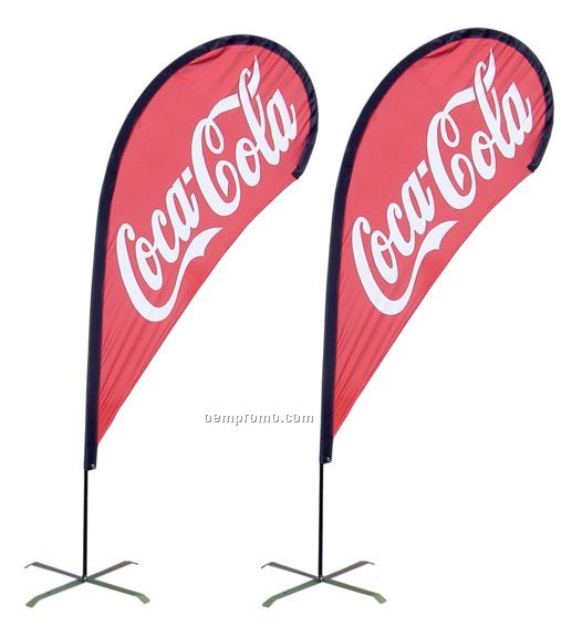 11' Single Sided Teardrop Banner System (Spot Color)
