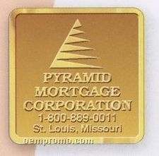 Square Embossed Foil Roll Seal (1 1/4"X1 1/4")