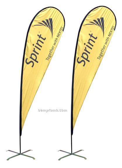 14' Double Sided Teardrop Banner System (Spot Color)