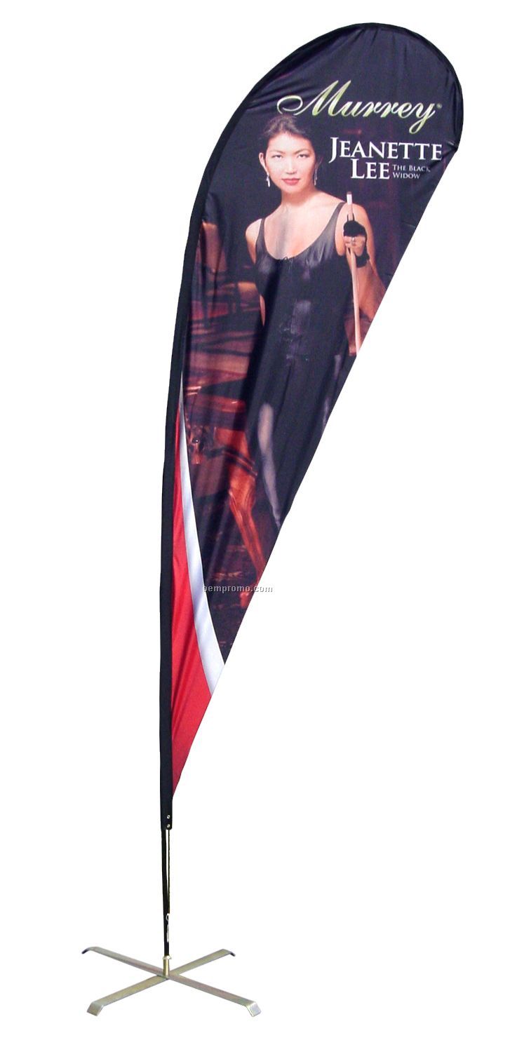 14' Single Sided Teardrop Banner System (Full Color)