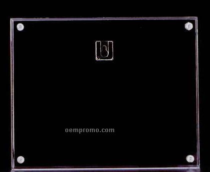Acrylic Award & Sandwich Frame W/ Black Back - Vertical (8.5