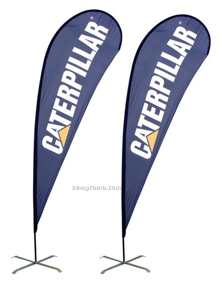 14' Single Sided Teardrop Banner System (Spot Color)