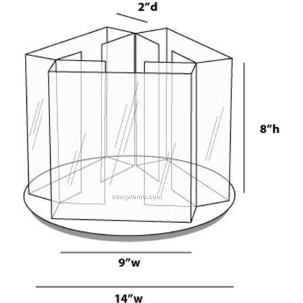 Three Sided Rotating Display For 8 1/2'' Wide Literature