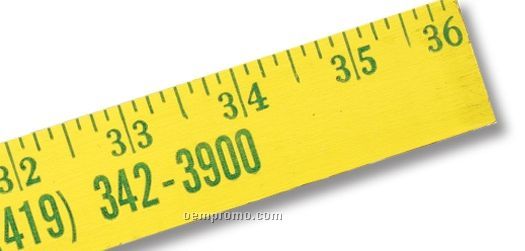 Fluorescent Finish Yardstick (1 1/8" Wide) - 1 Color