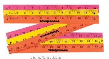 Fluorescent Finish Folding Yardstick
