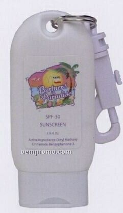 Sunscreen On A Split Ring With Clip