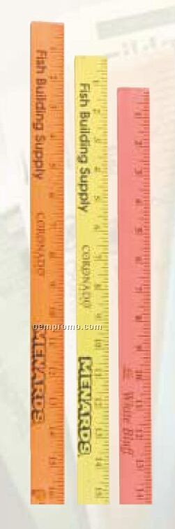 Fluorescent Enameled High Gloss Lacquer Yardstick