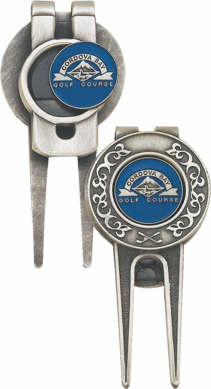 2 Sided Divot Tool W/ Money Clip