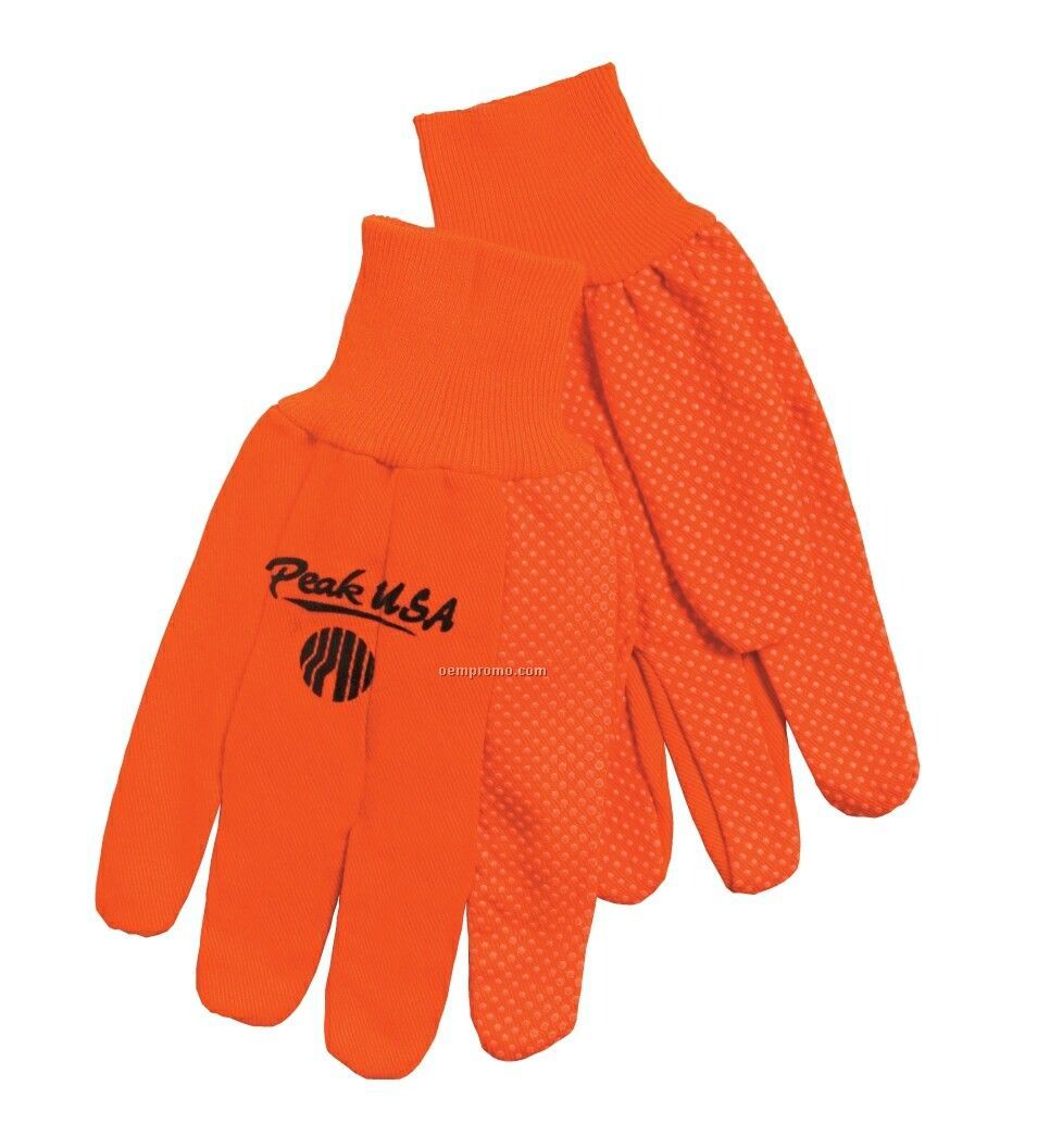 Orange 10 Oz. Cotton Canvas Glove