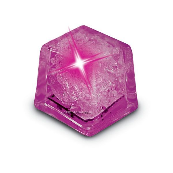 Purple Liquid Activated Mini Ice Cube W/ Steady LED Light