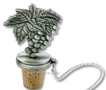 Wine Bottle Cork W/3-dimensional Emblem