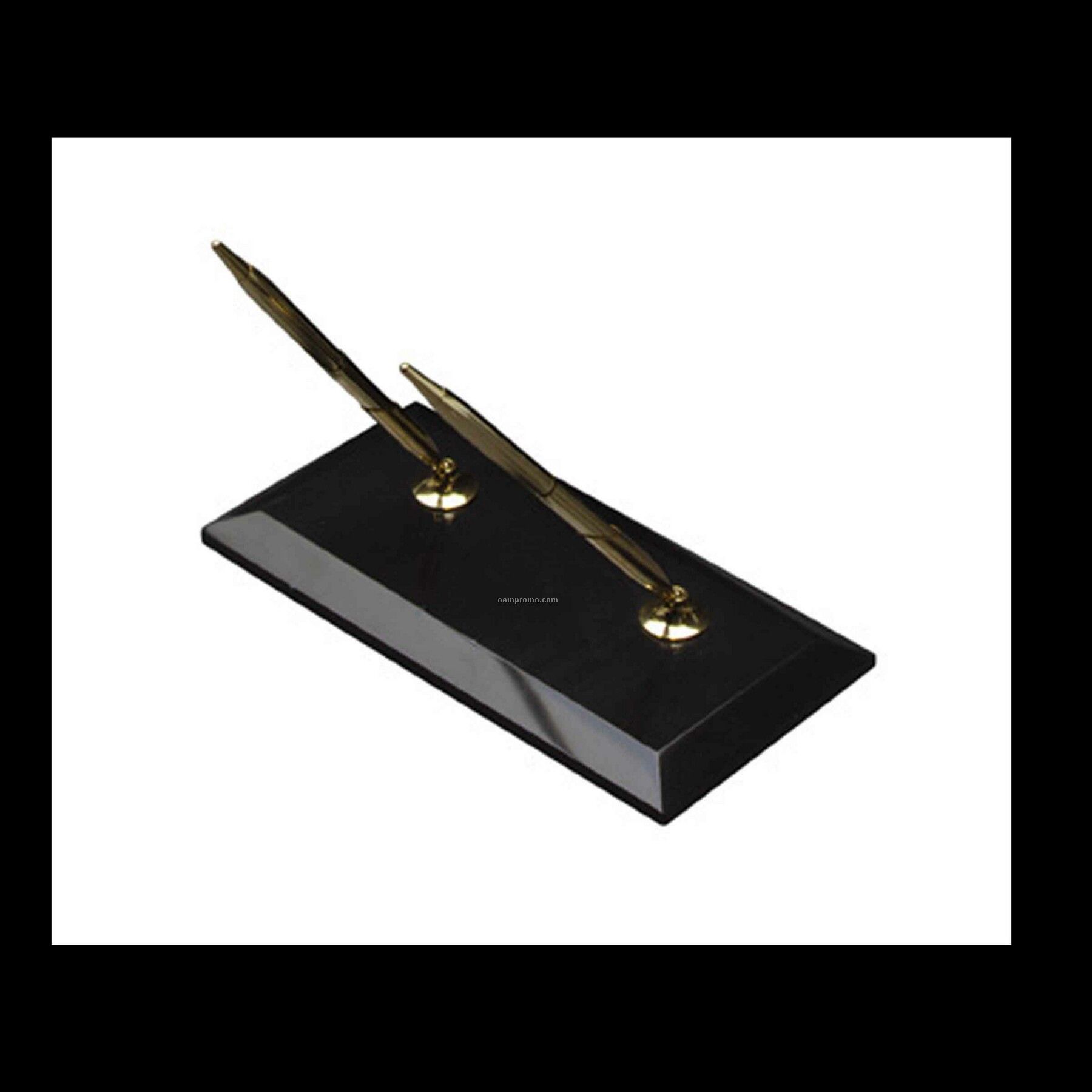 Blank Double Pen Stand - Jet Black