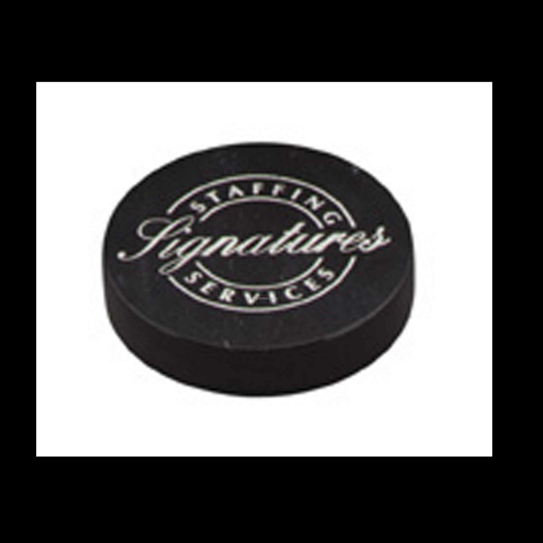 Blank Round Paper Weight - Jet Black