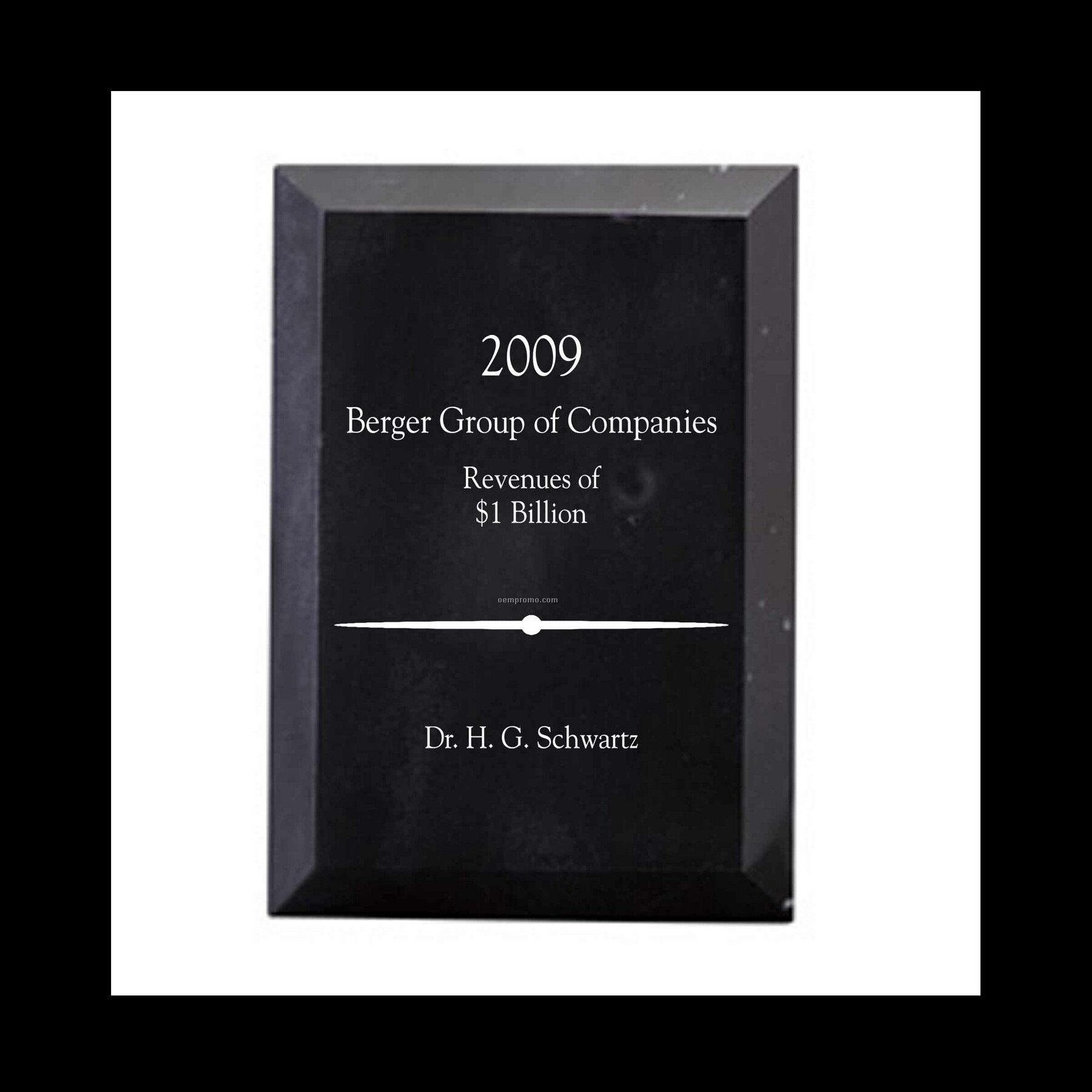 Small Jet Black Blank Plaque