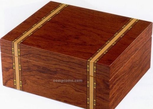 Mardi Gras Dauphine Humidors W/Bubinga Finish (50 Cigar)