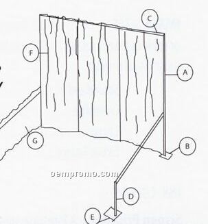 3-piece Adjustable Drape Rod - Trade Show Booth Hardware ( 8' 9' 10')