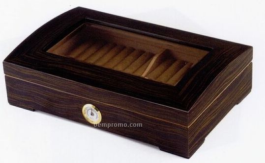 Mardi Gras Dumaine Humidors W/ Ebony Finish (30 Cigar)