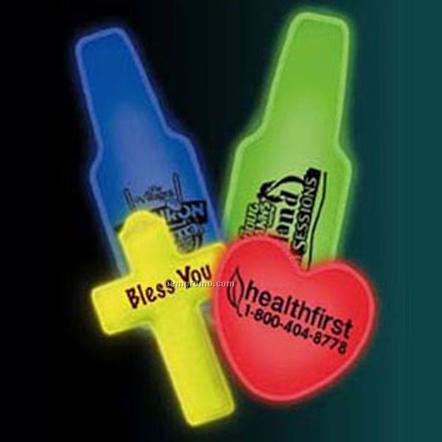 Yellow Cross Shaped Glow Badge
