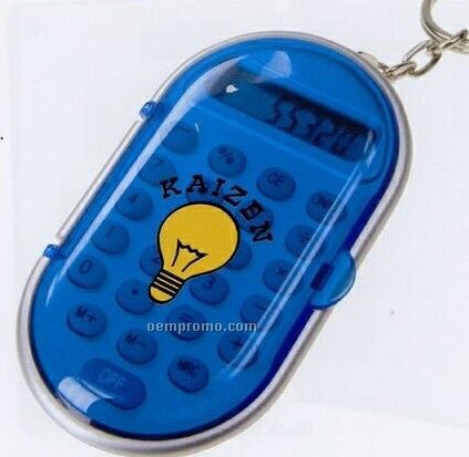 Translucent Calculator Key Chain W/Gloss Cover