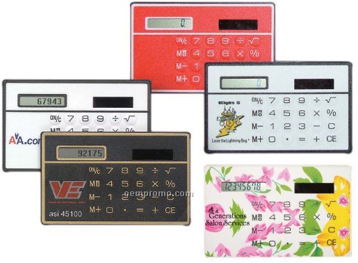 Credit Card Sized Solar Calculator