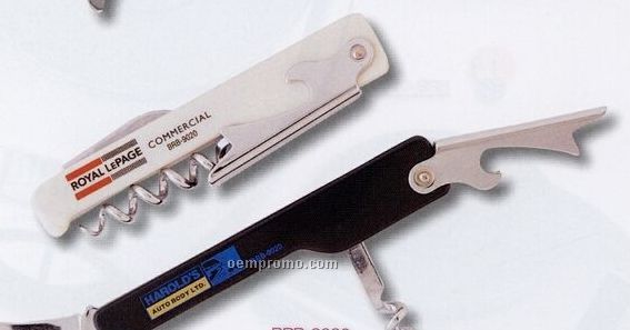 Professional Bottle Opener W/ Corkscrew & Knife