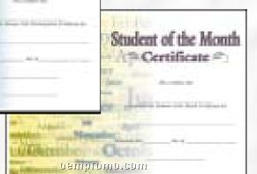 Student Of The Month Certificate (Certificate Only)