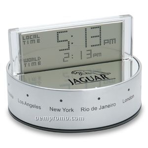 3" Sterling Puck World Time Clock