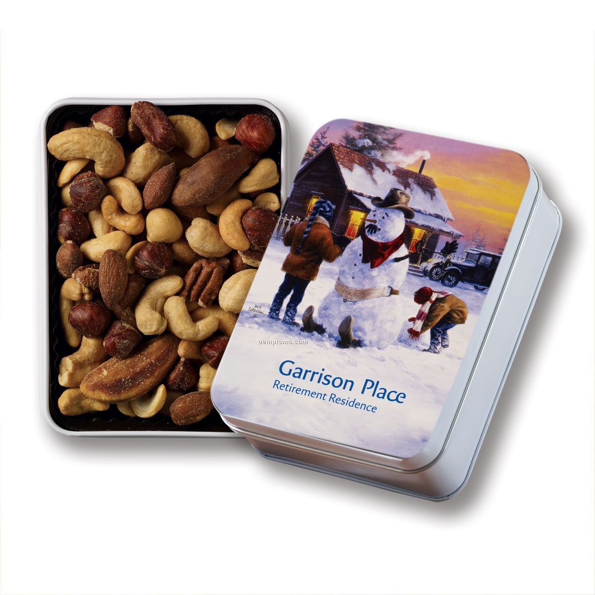 Keepsake Gift Tin W/ Spicy Nut Mix